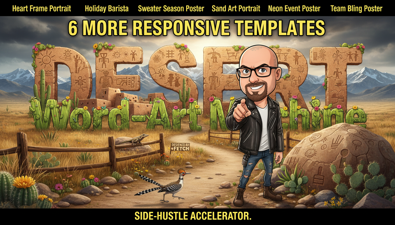 6 More Responsive Templates — Plus a Word-Art Machine